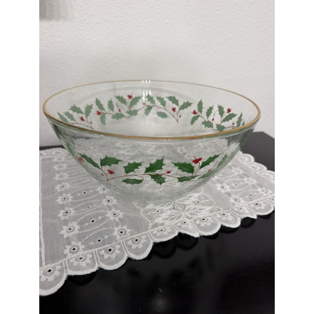 Holiday Dimension by Lenox 9" Round Salad Glassware Bowl